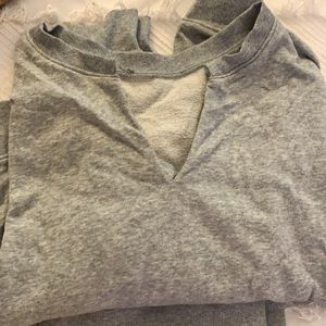 Plus Size Grey Matching Sweat Set
